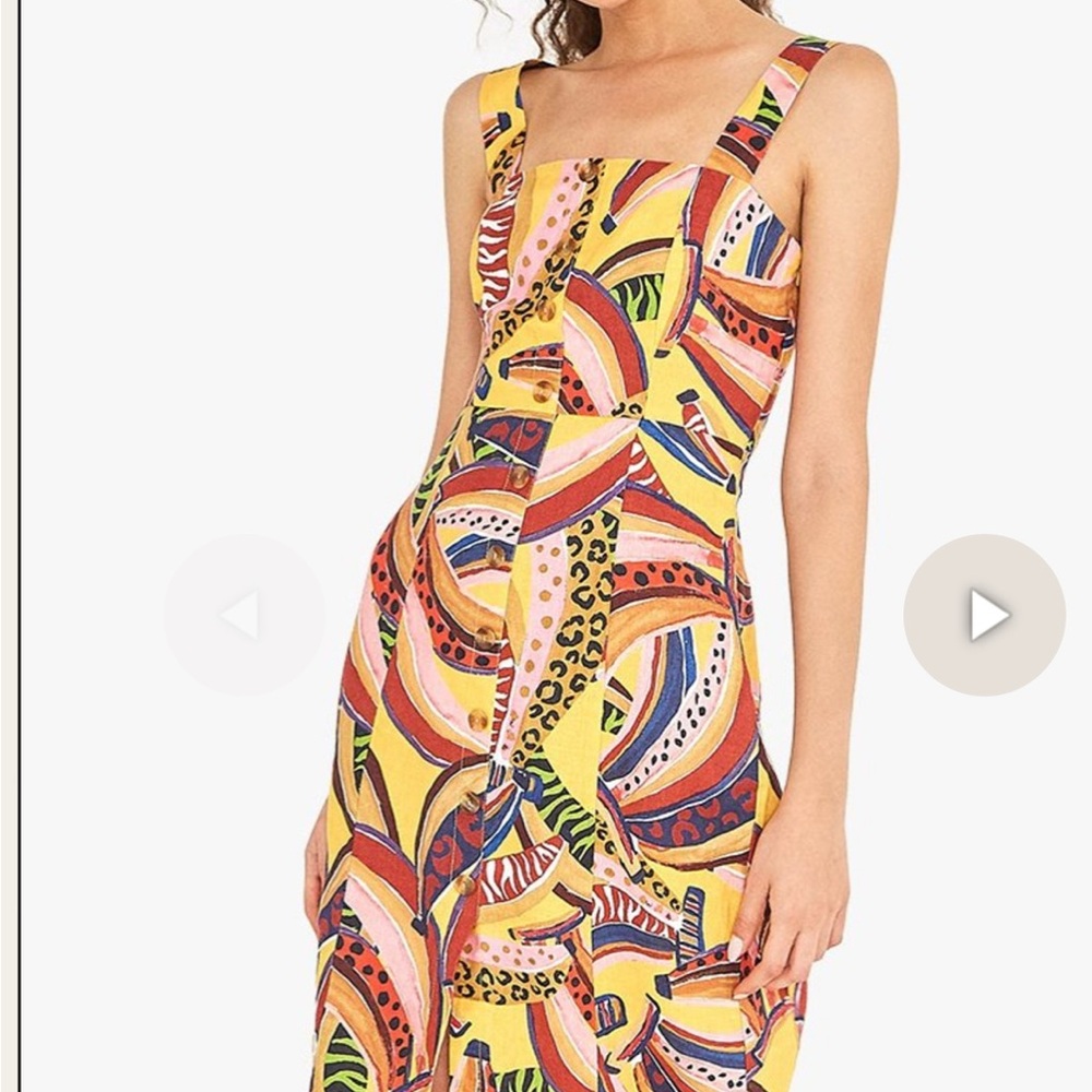 FARM Rio Colorful Abstract Midi Dress - Picture 4 of 4